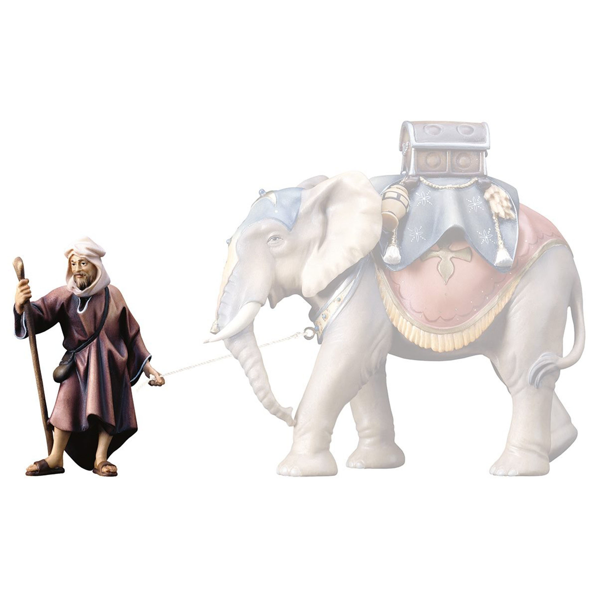 Elefantentreiber stehend Ulrich Krippe col., für 10cm Figuren
