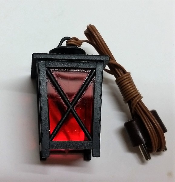 Laterne mit LED 3,5V, rot klein