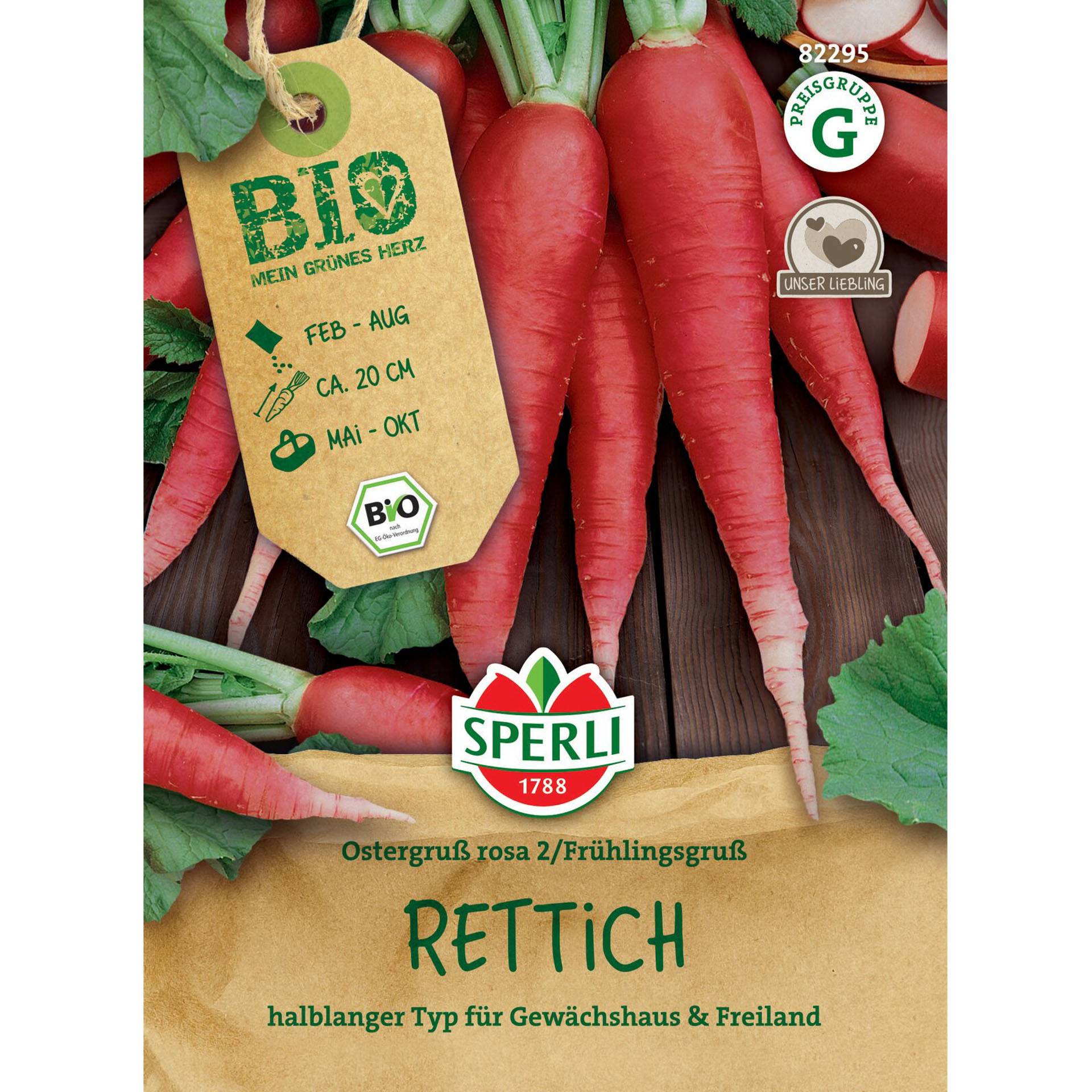 BIO Rettich 'Ostergruß rosa 2 / Frühlingsgruß, Gemüsesamen Essen, Produzieren, Rettich, Gemüse, Karotte