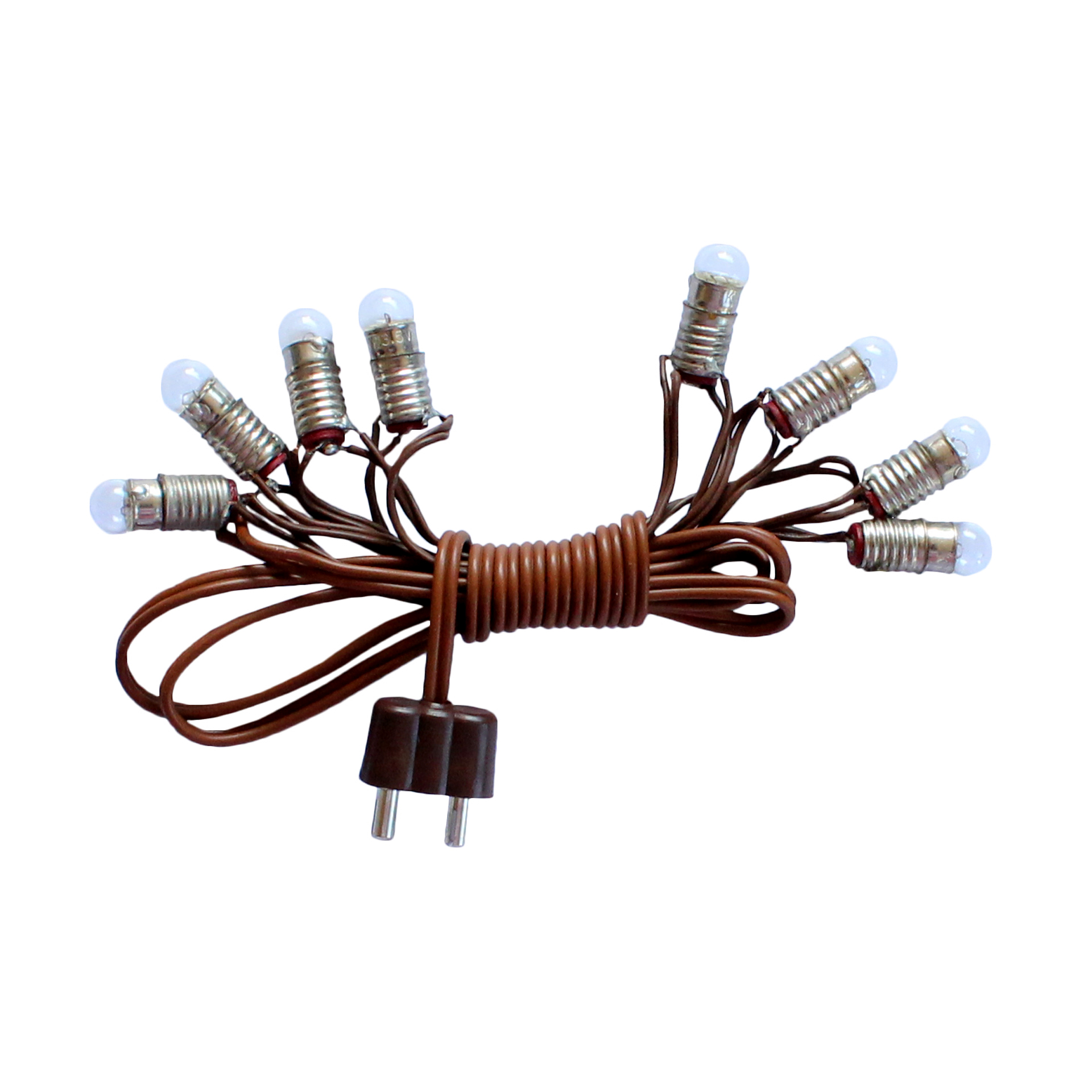 Lichterkette 8 Birnchen klar Lichterkette 8 Birnchen klar Krippenzubehör Wichtelzubehör