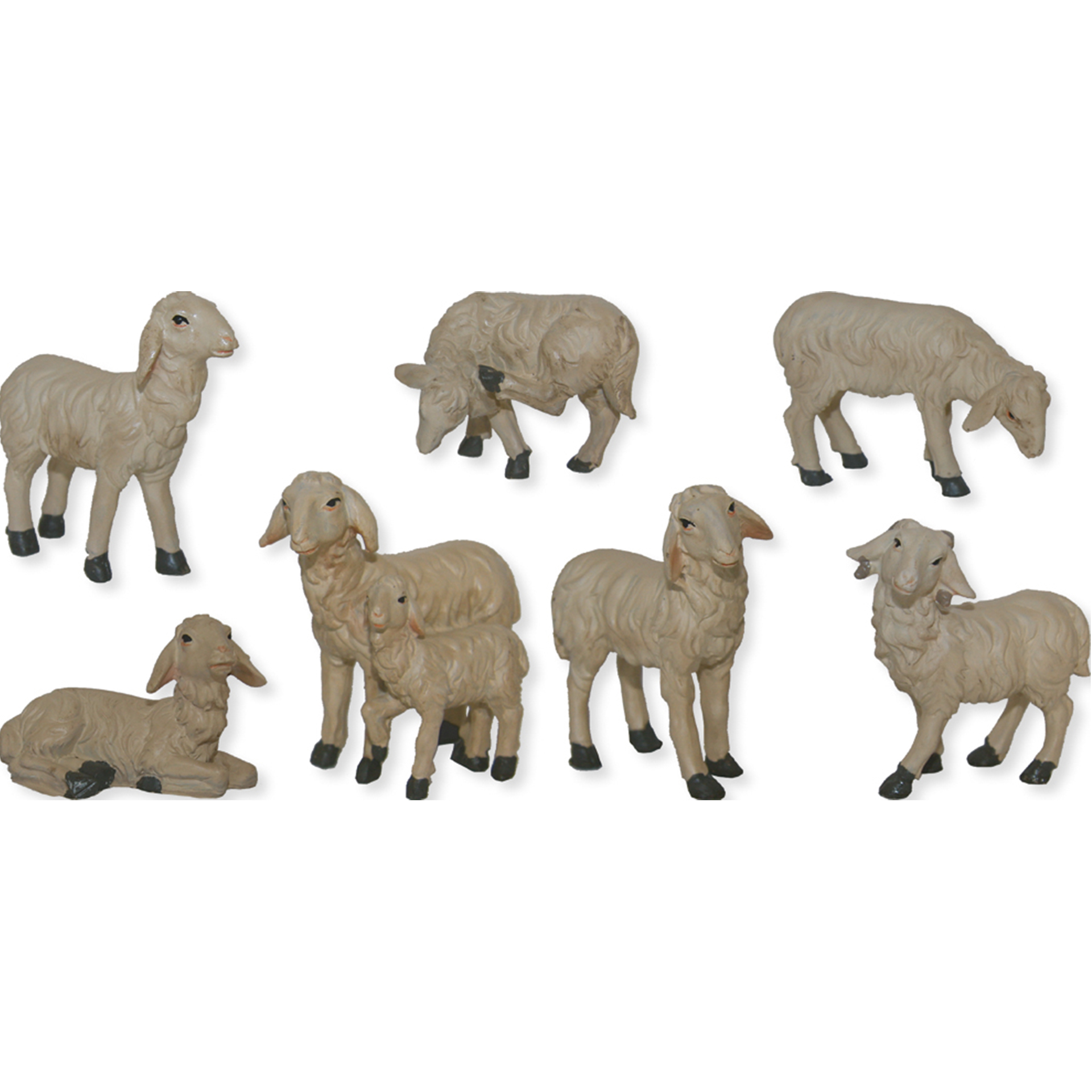 Schafe 7-tlg. Krippenfiguren Tierfiguren