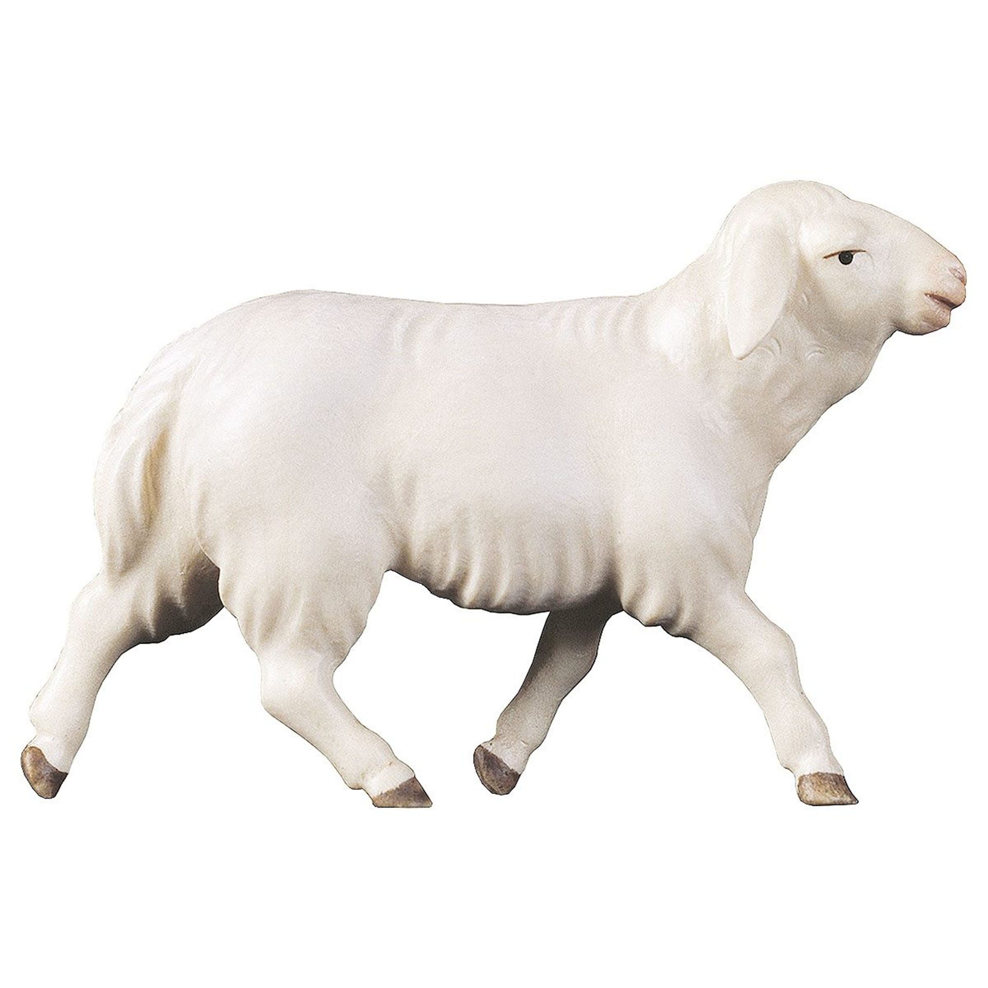 Holzfigur Schaf laufend