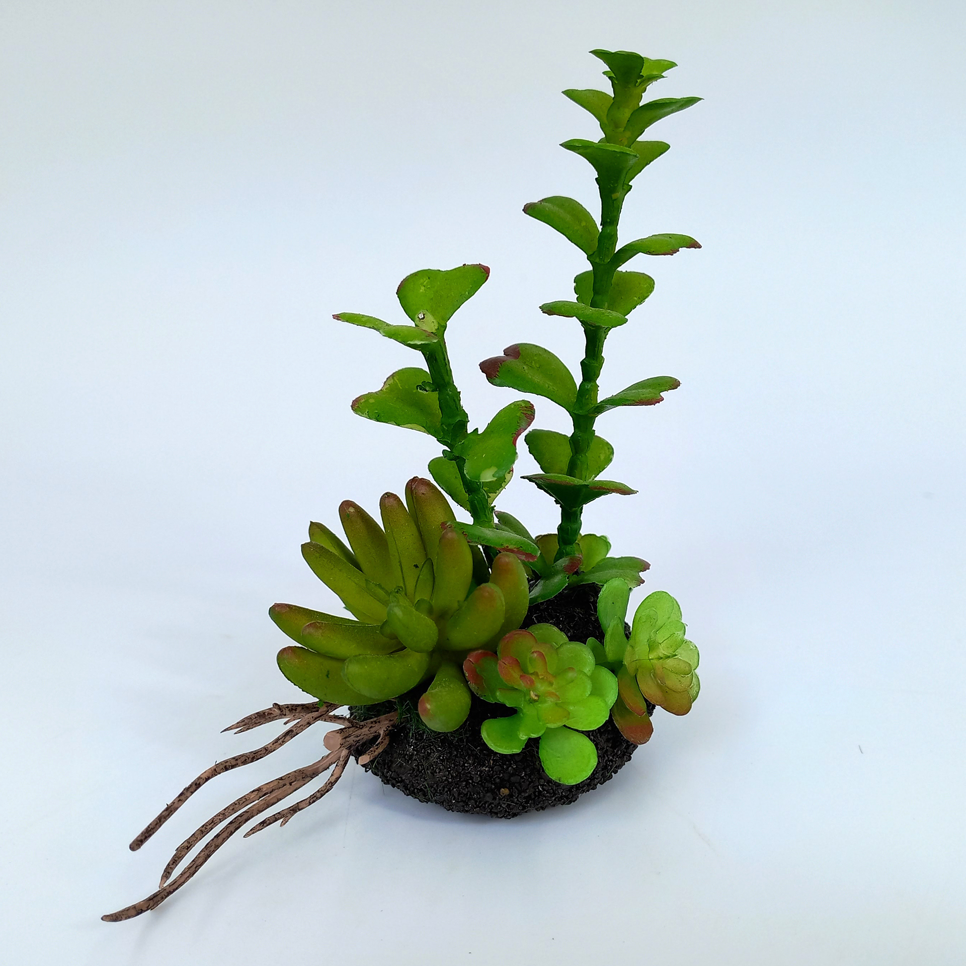 Kunstpflanze Mini-Sukkulente 10cm Krippenbotanik Wohnraumdekoration