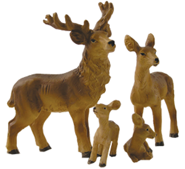Hirschfamilie 4tlg. Höhe 13cm
