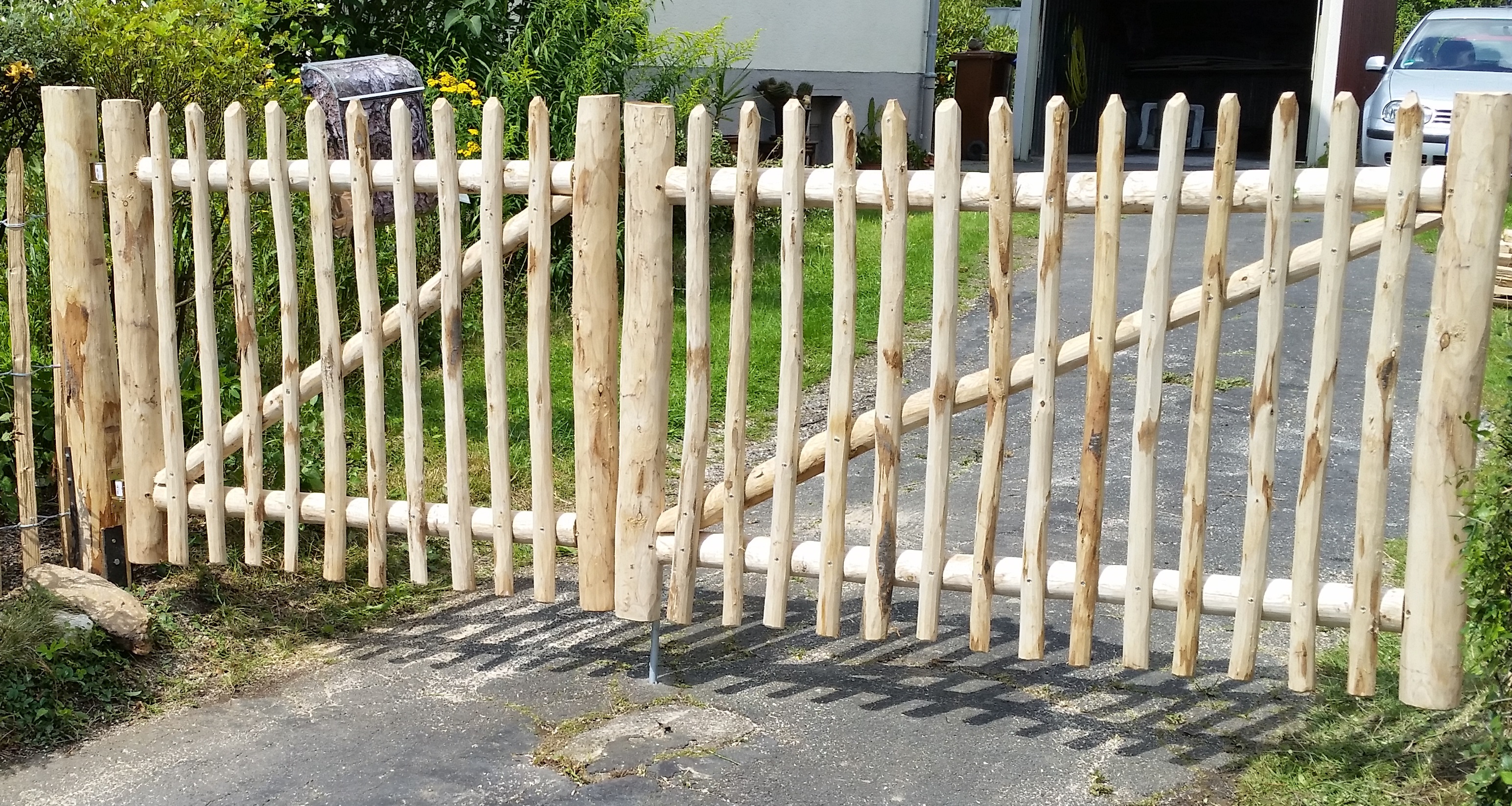 Natur, Draußen, Hof, Auto, Lattenzaun