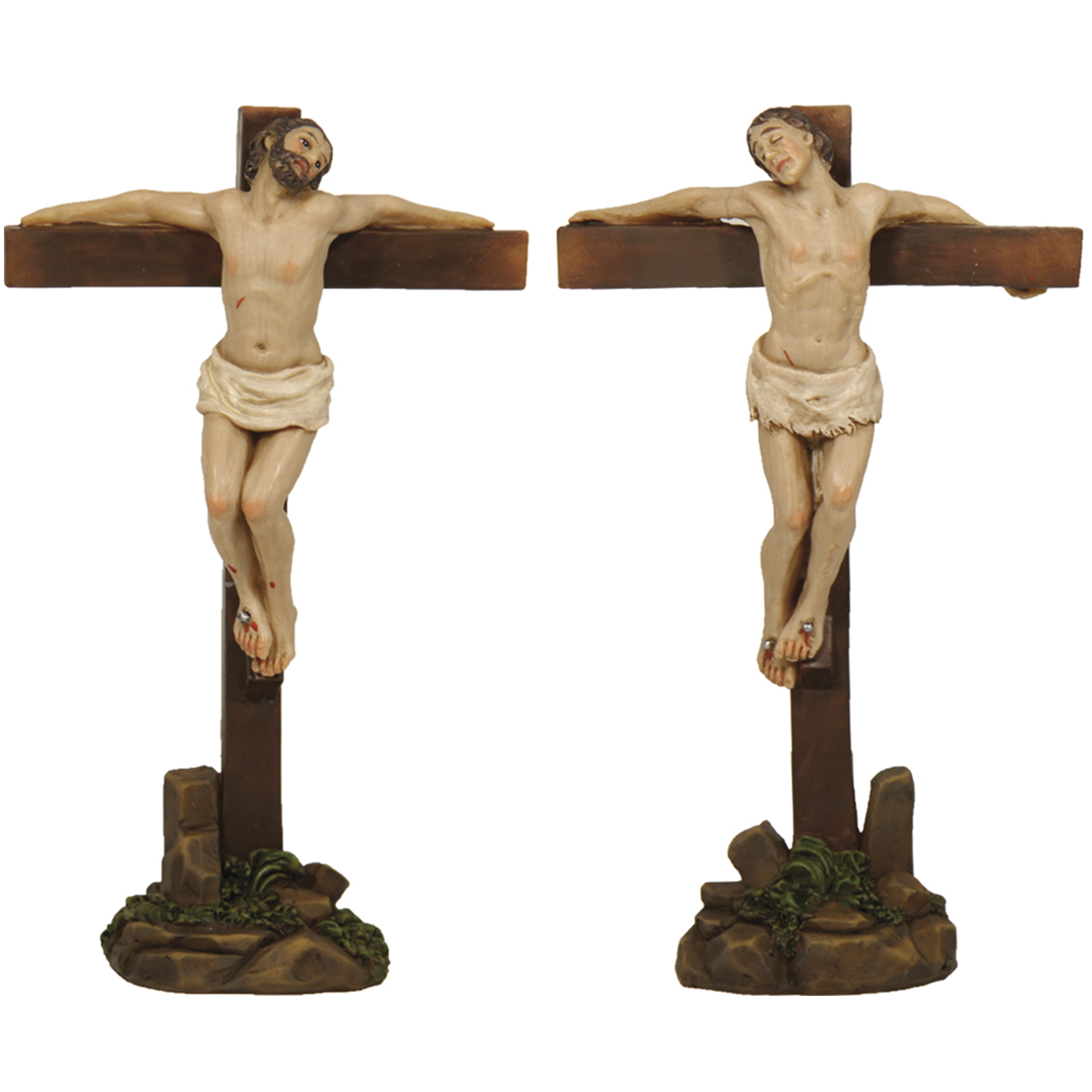 Passionsfiguren 2 Schächer am Kreuz