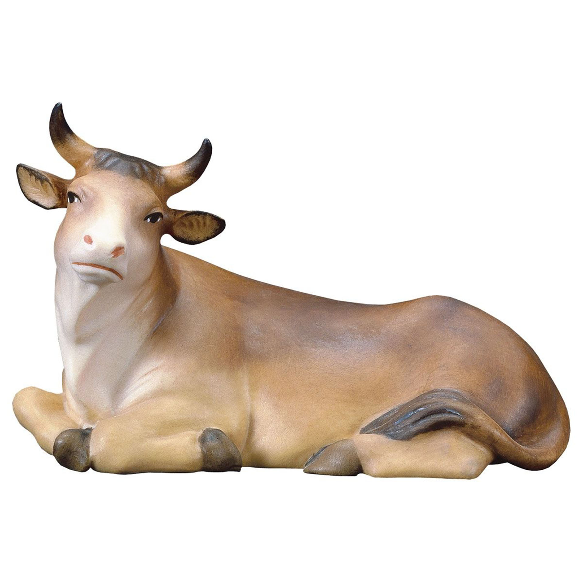 Holzfigur Ochse liegend Holzfigur Ochse liegend