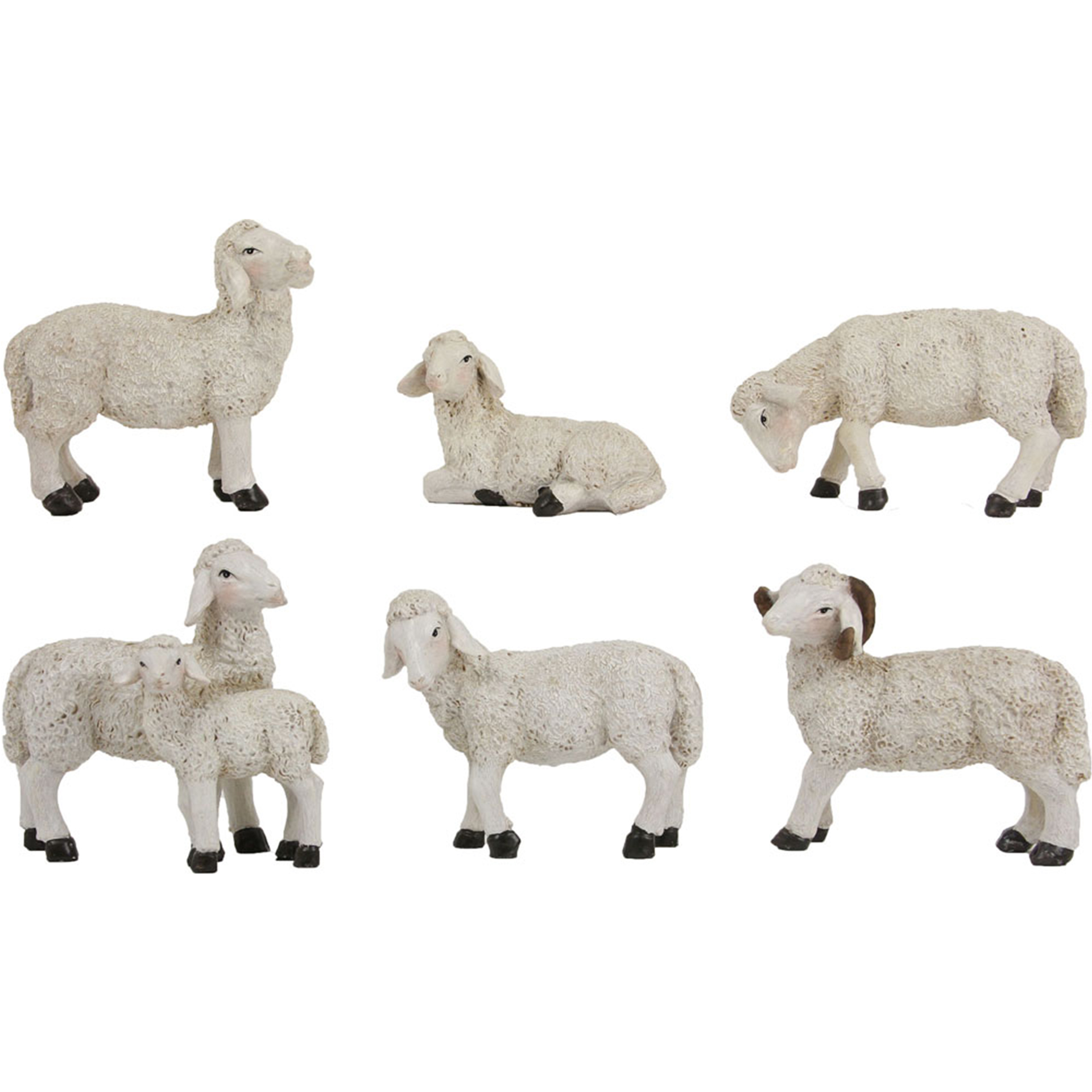 Schafe mit Widder Krippenfiguren Tierfiguren