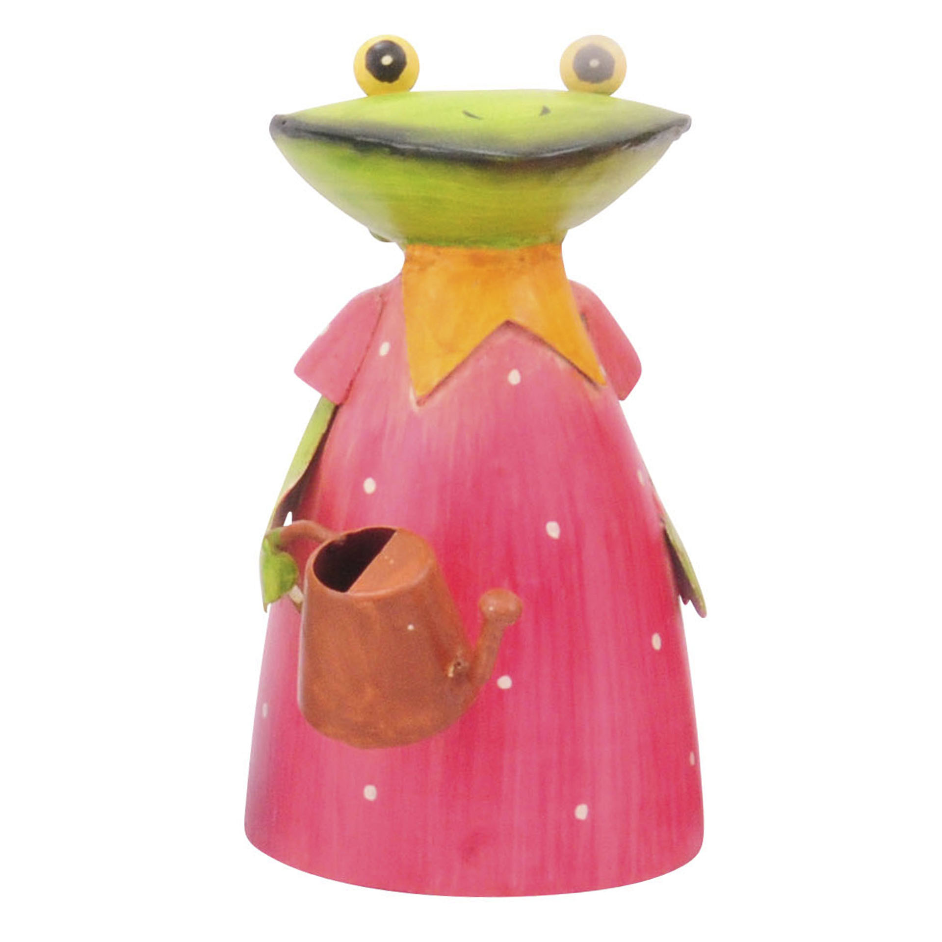 Zaunhocker Froschmädchen rosa mit Gießkanne