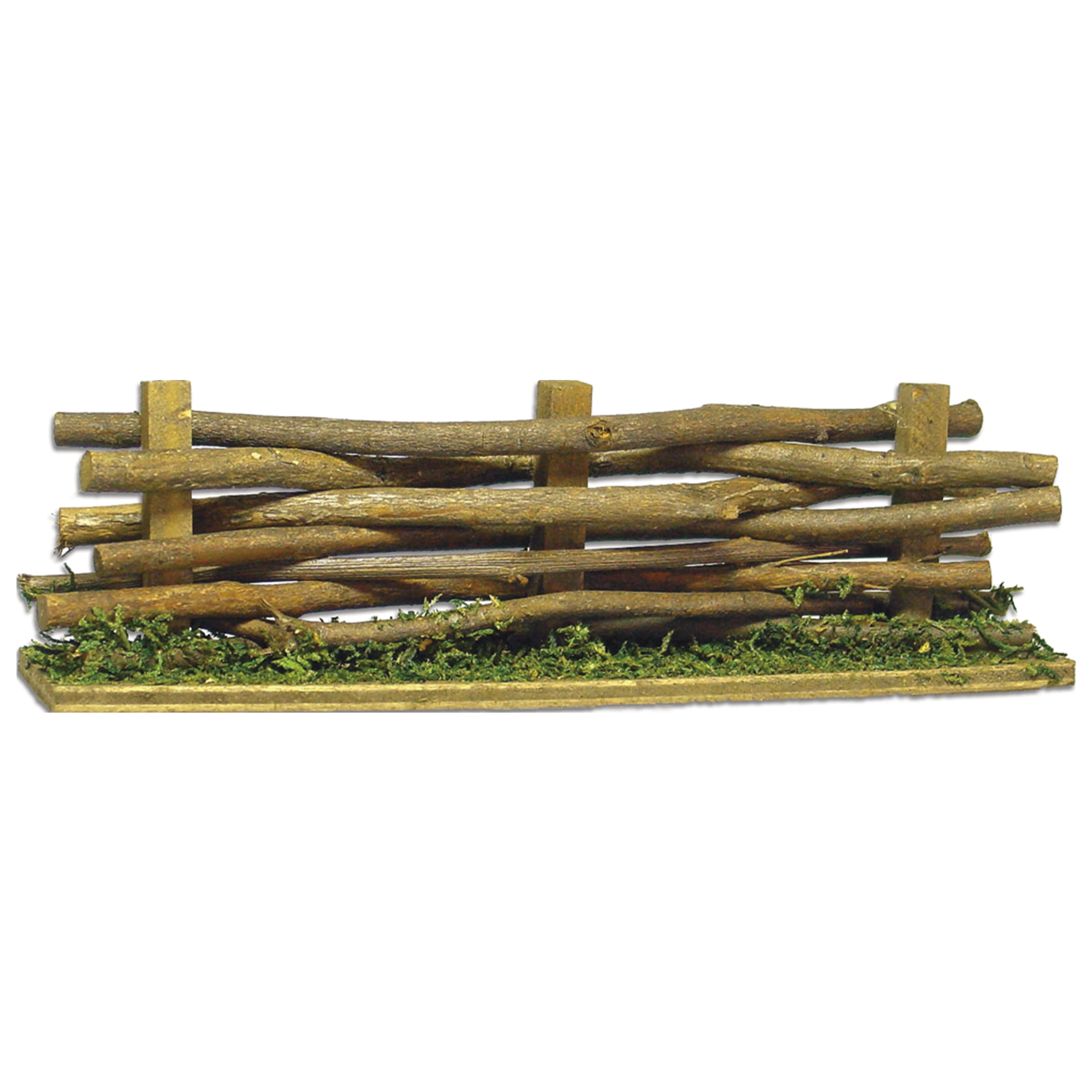 Weidenzaun geflochtener Zaun aus Weide auf Grundplatte