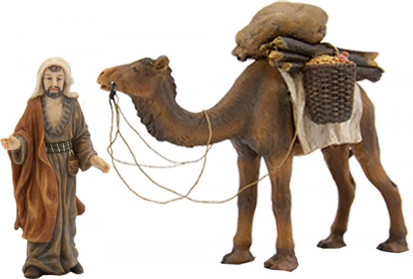 Kamel mit Treiber 2tlg. für 9cm Figuren