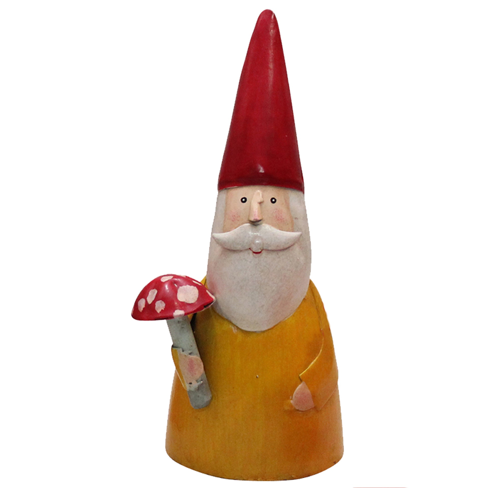 Zaunhocker Gnom gelb mit Pilz