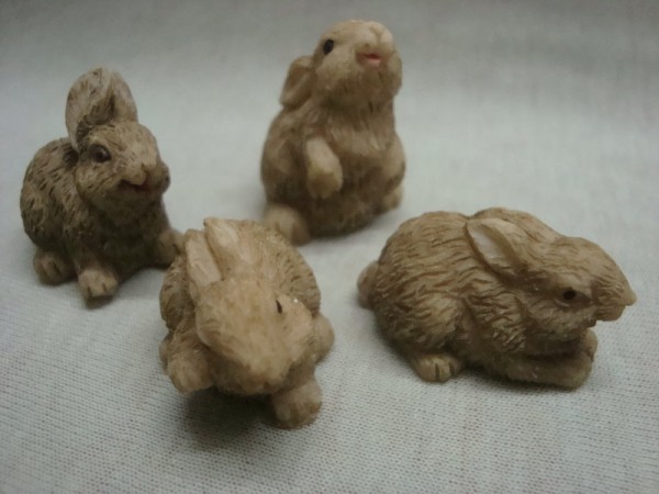 Hasen braun Set 4tlg. 3cm
