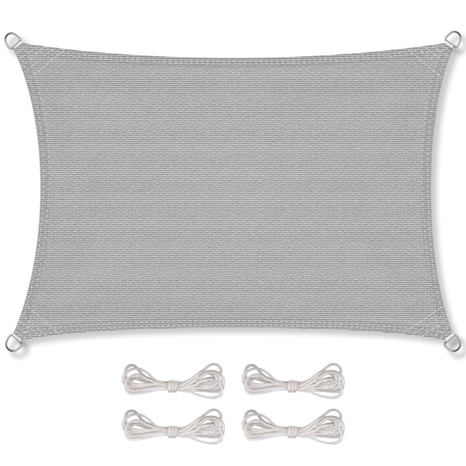 gespanntes Rechteck Sonnensegel hellgrau