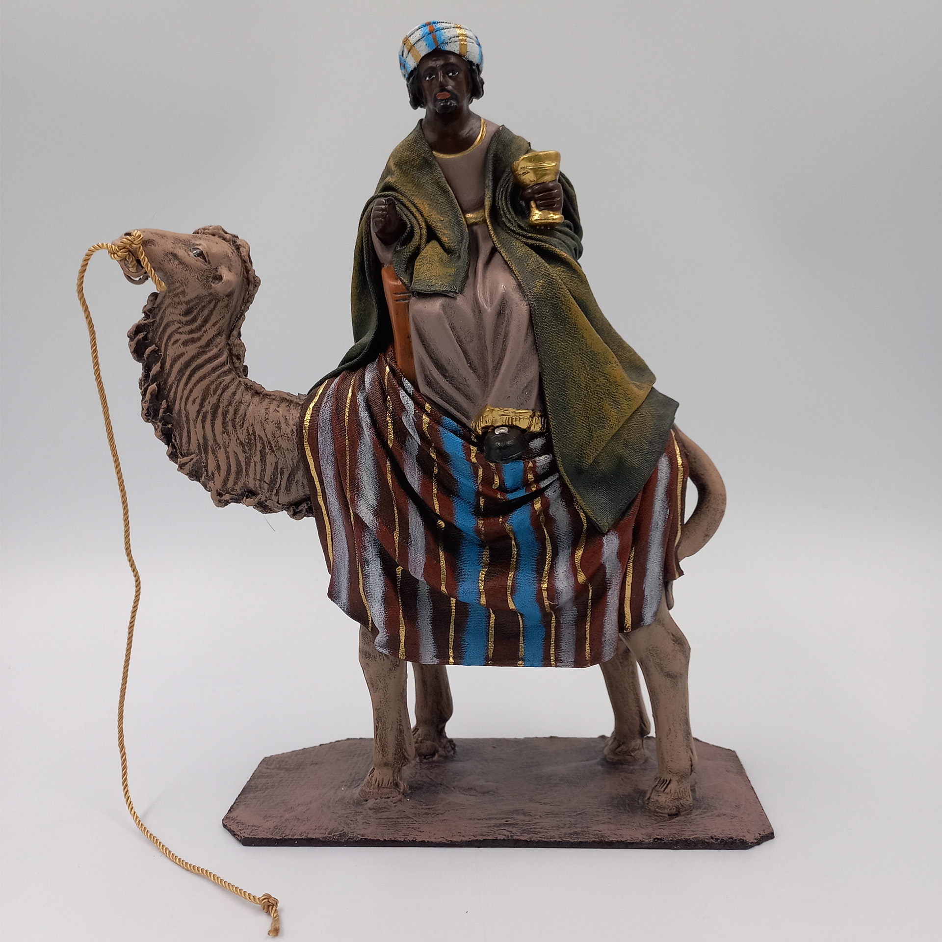 Kamel mit König Mohr Krippenfigur