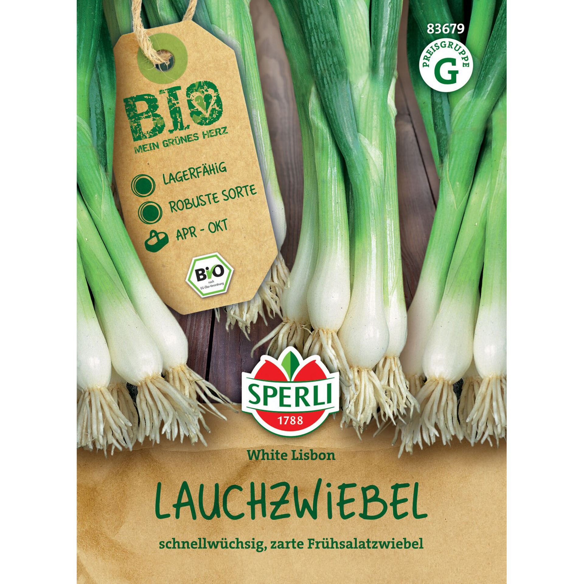 BIO Lauchzwiebel 'White Lisbon', Gemüsesamen Essen, Produzieren