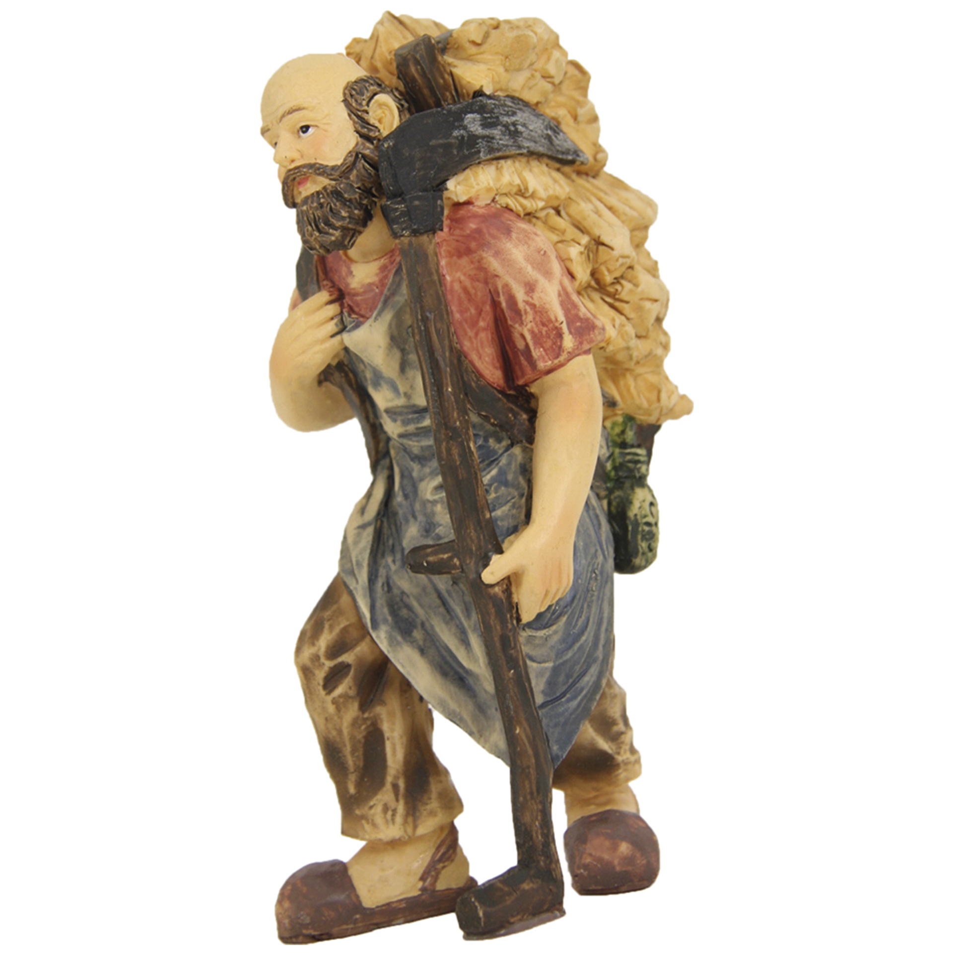 figurine, Bergmann, Rucksack, Stab, Bart