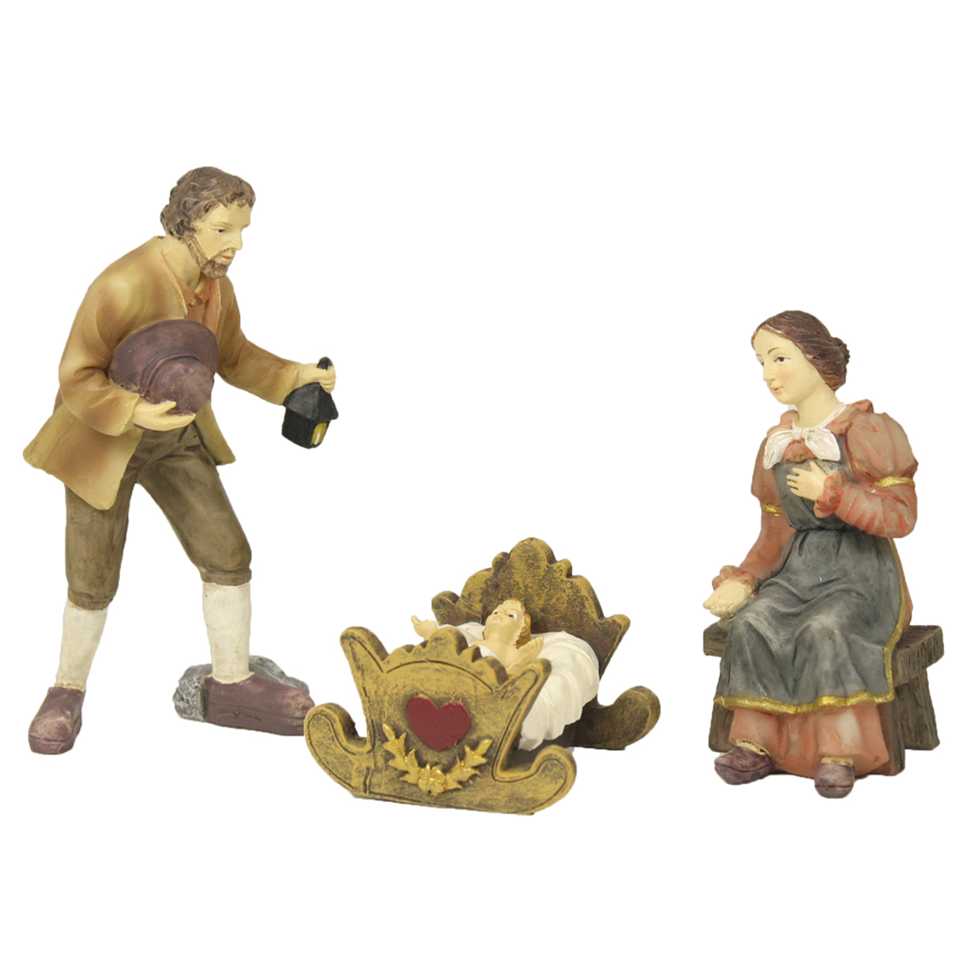 Krippenfigur Hl. Familie Josef stehend 4-tlg. zur Krippengestaltung