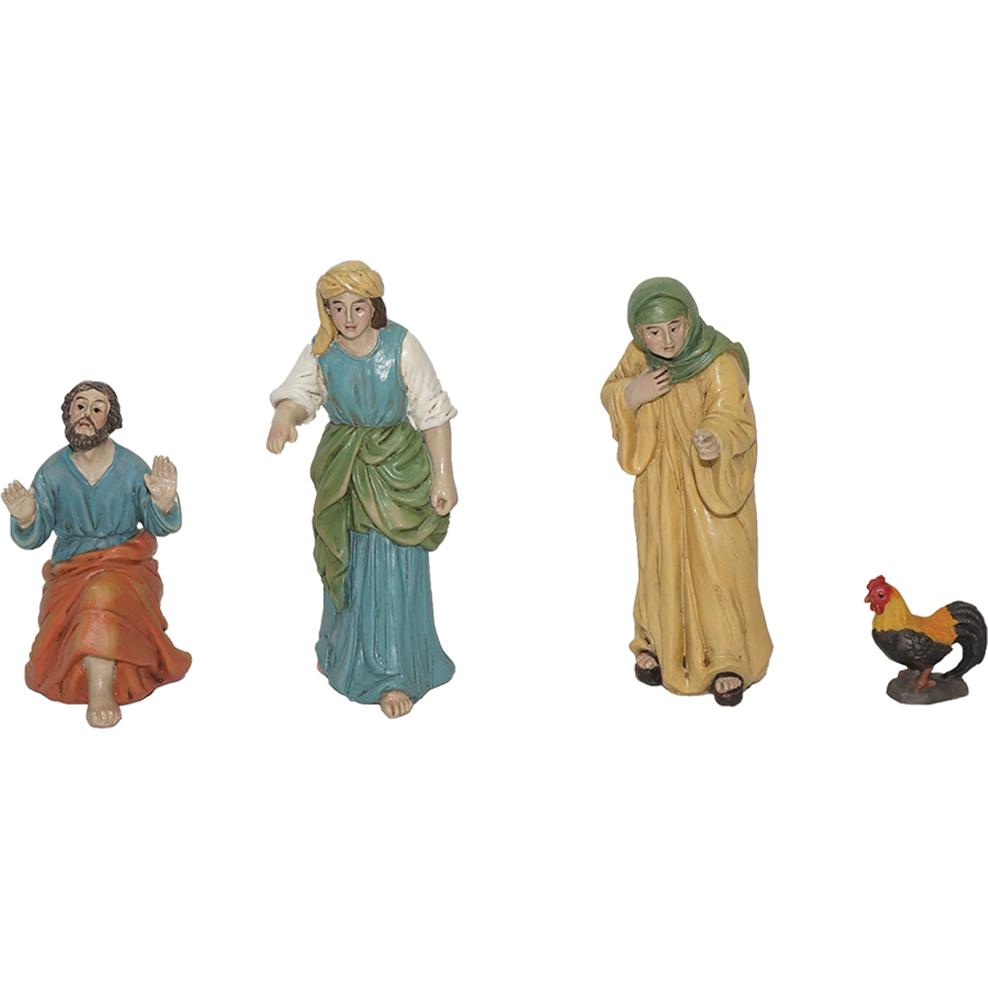 Passionsfiguren Verleugnung Petrus 4-tlg., für 9cm Figuren Passionsfiguren Verleugnung Petrus 4-tlg., für 9cm Figuren