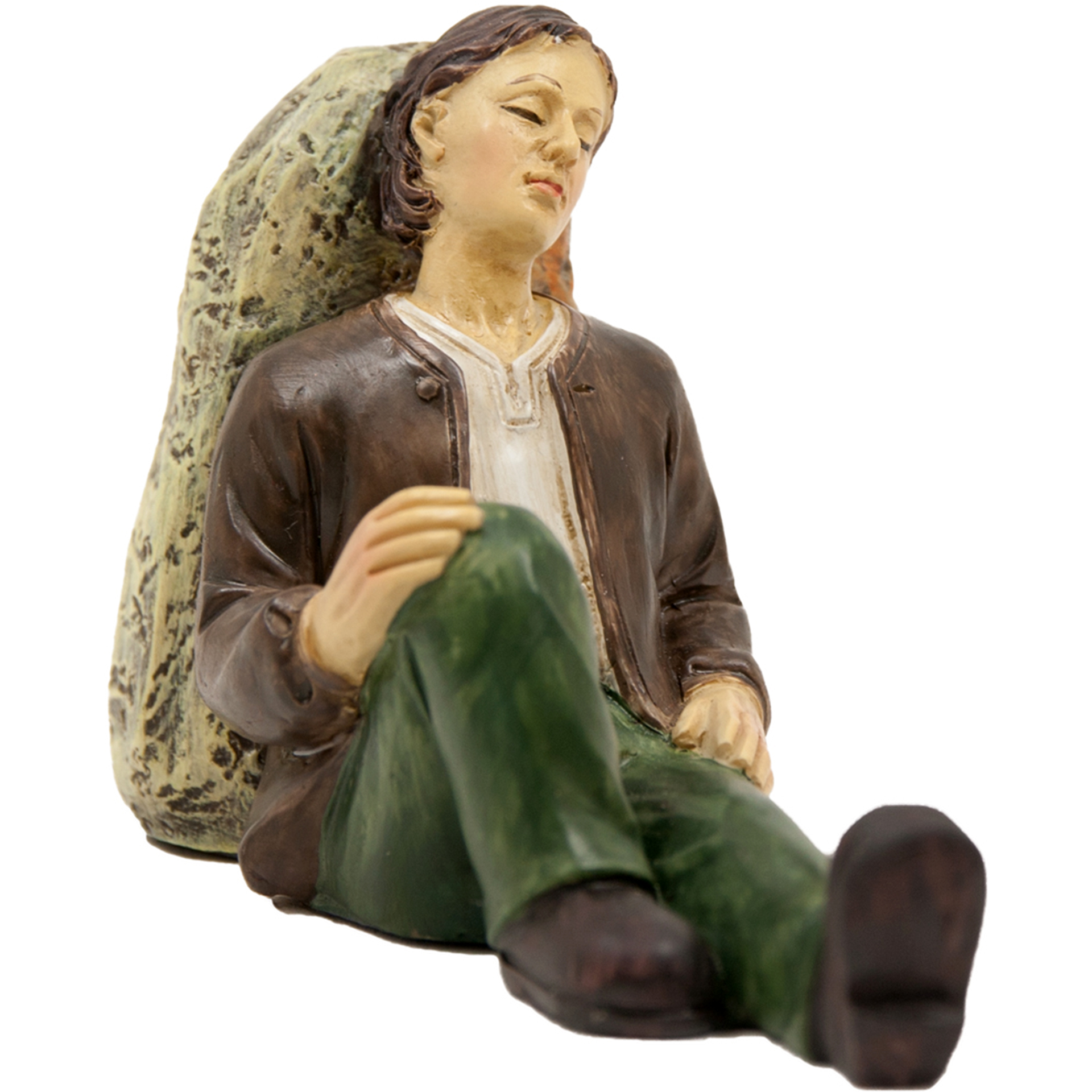 Wanderer schlafend Krippenfigur Zusatzfigur