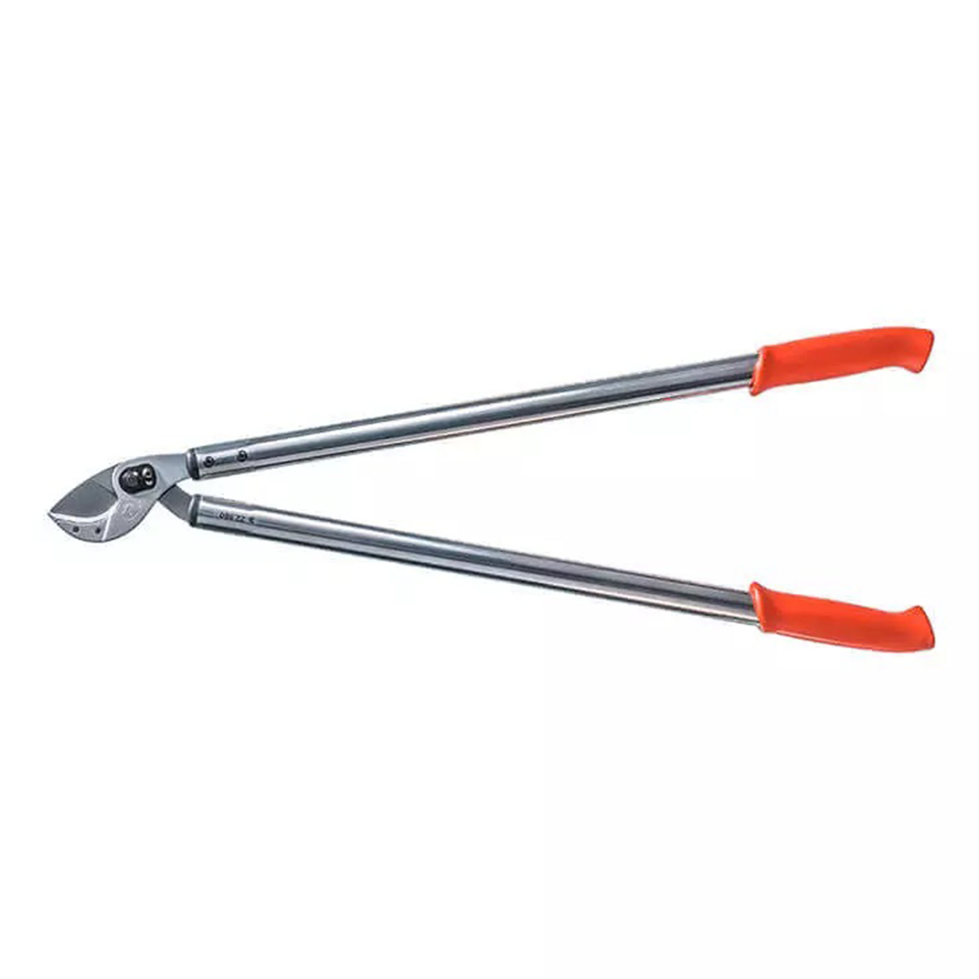 lange Astschere geschlossene Klinge, mit orangen Handgriffen