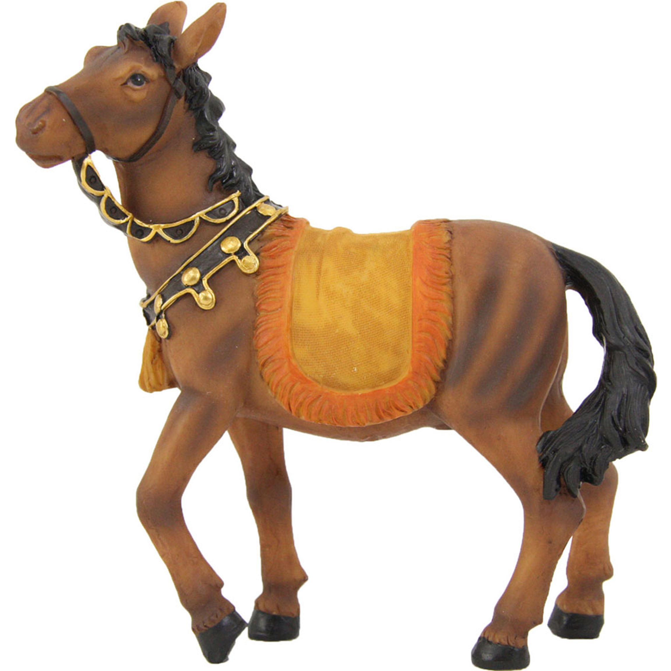 Pferd mit Reitdecke Krippe Zusatzfigur