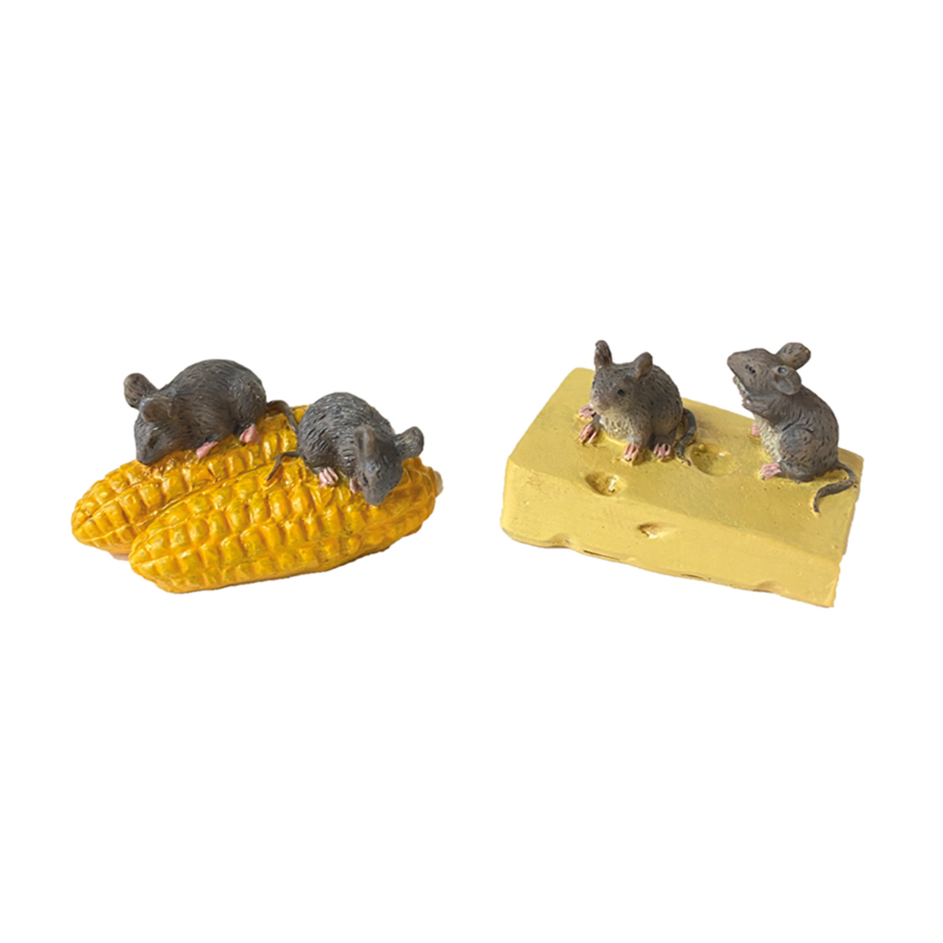 Mäuse mit Käse und Mais 2tlg. Tier, Säugetier, Ratte, Nagetier