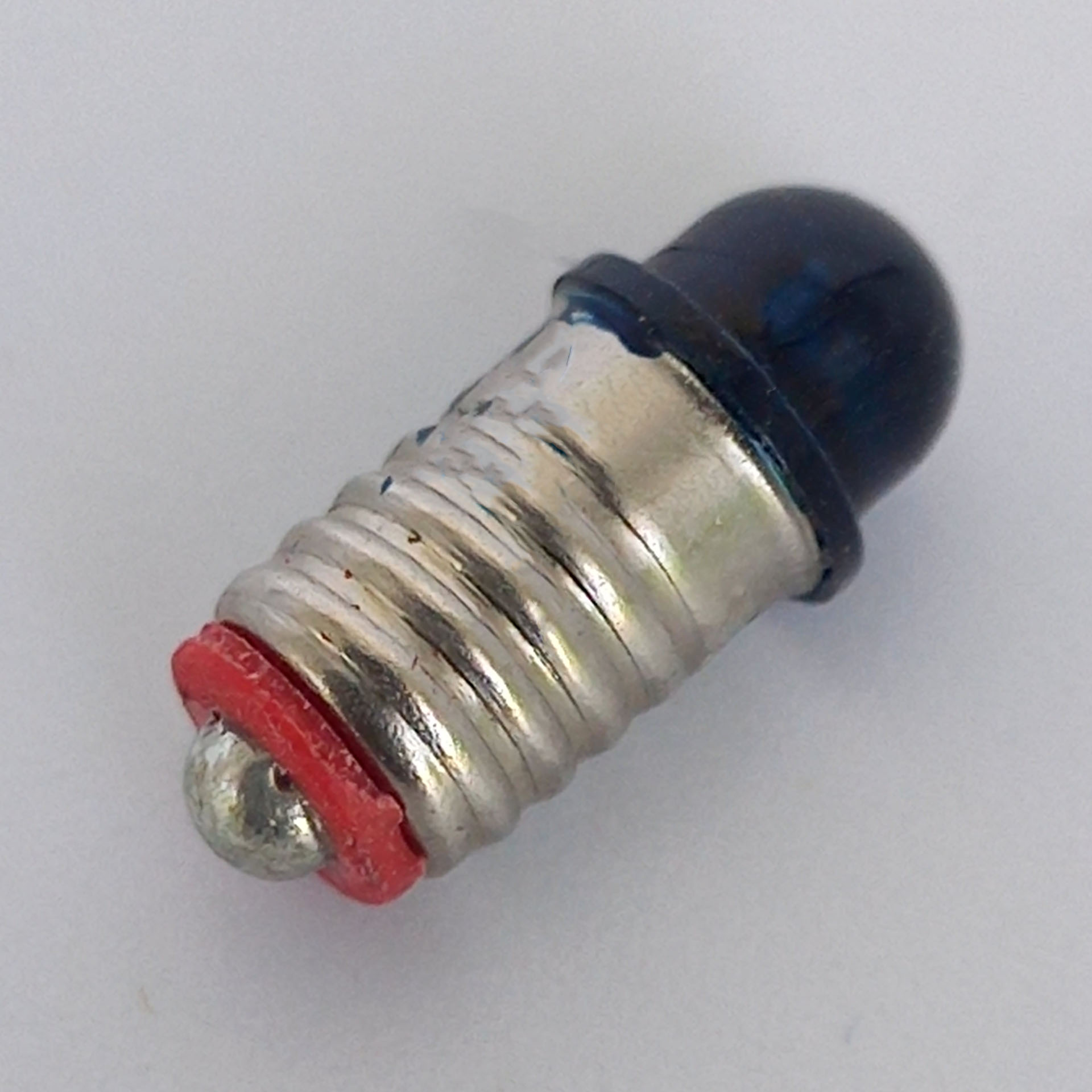 LED Schraubbirne E5,5 blau blau eingefärbtes Birnchen mit Gewinde