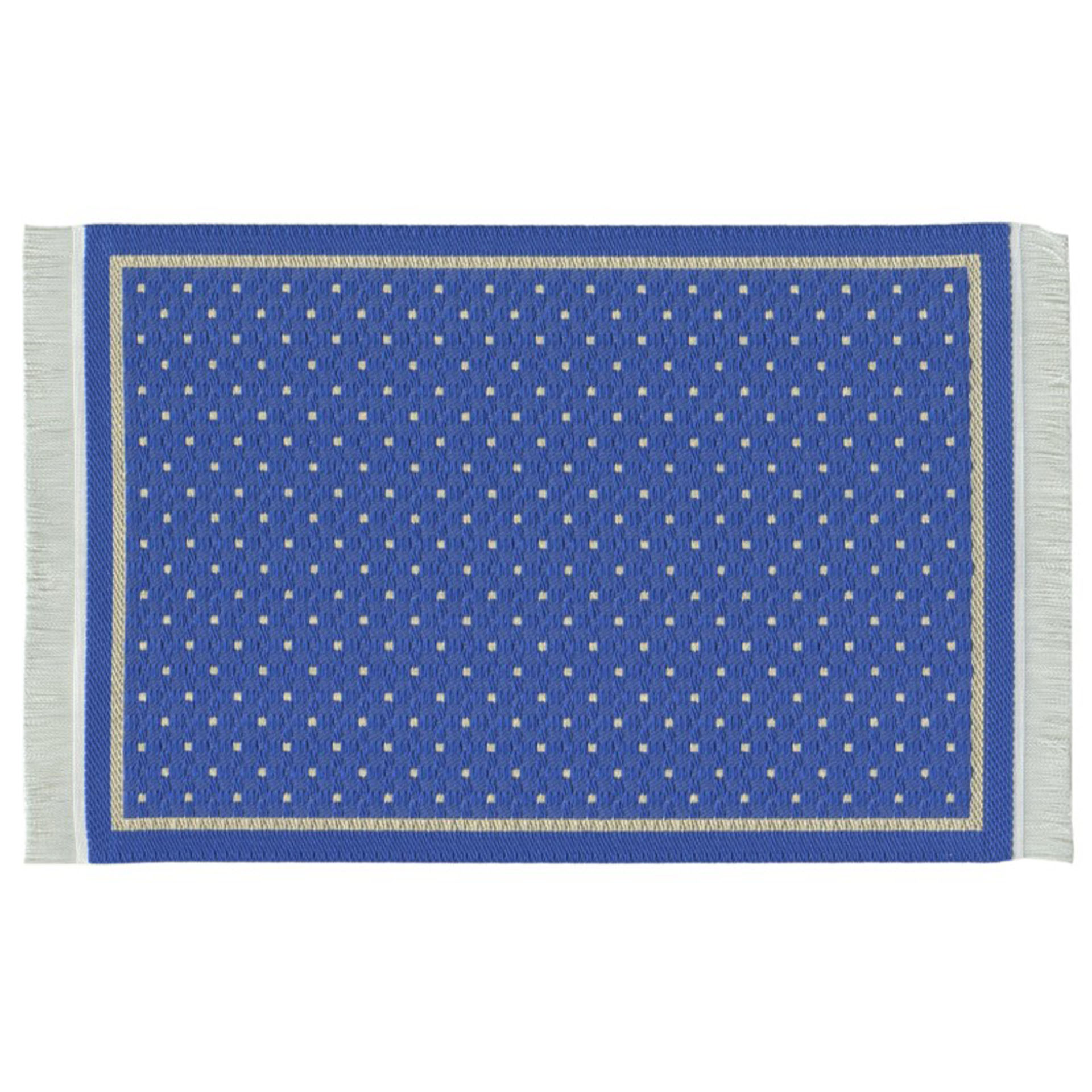 Wendeteppich blau / beige, 10x15cm Dekoration für Zuhause, Teppich