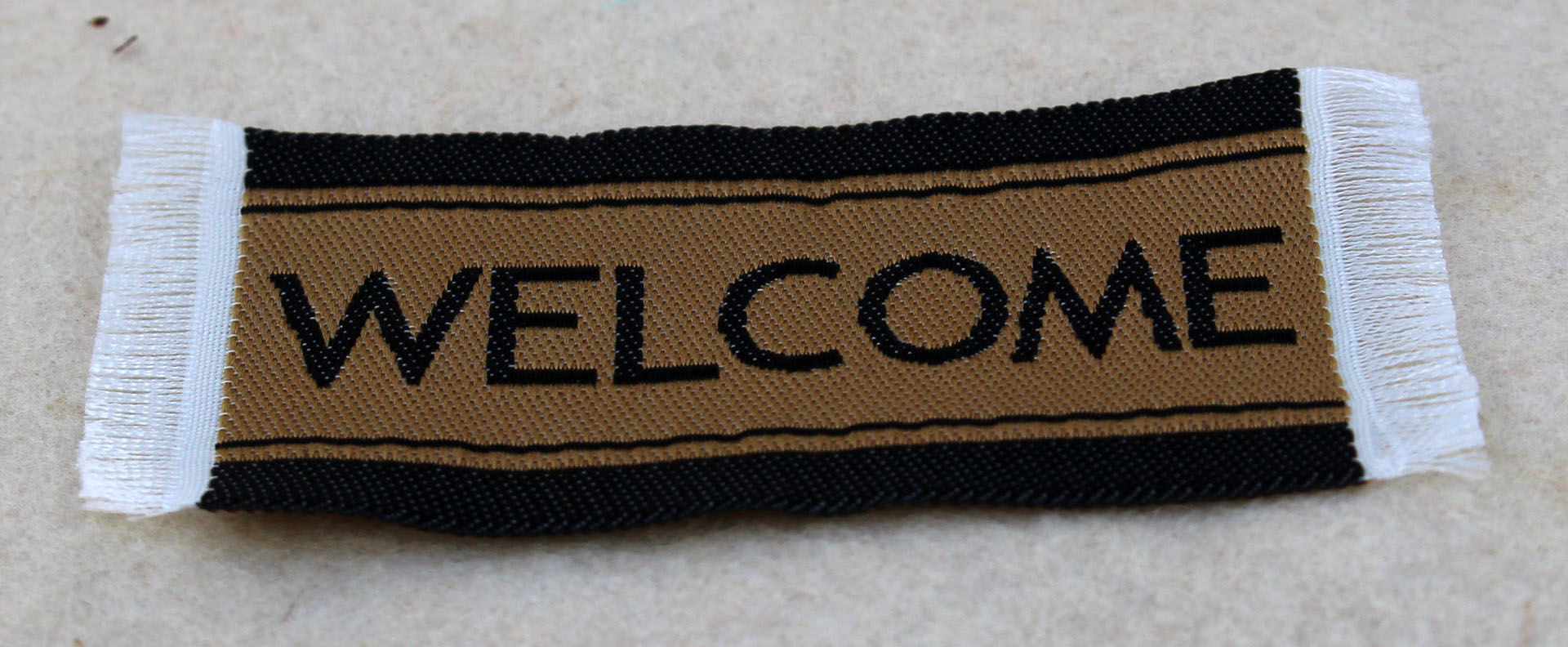 Fußmatte Welcome braun-schwarz Fußmatte Welcome für Wichtelzubehör