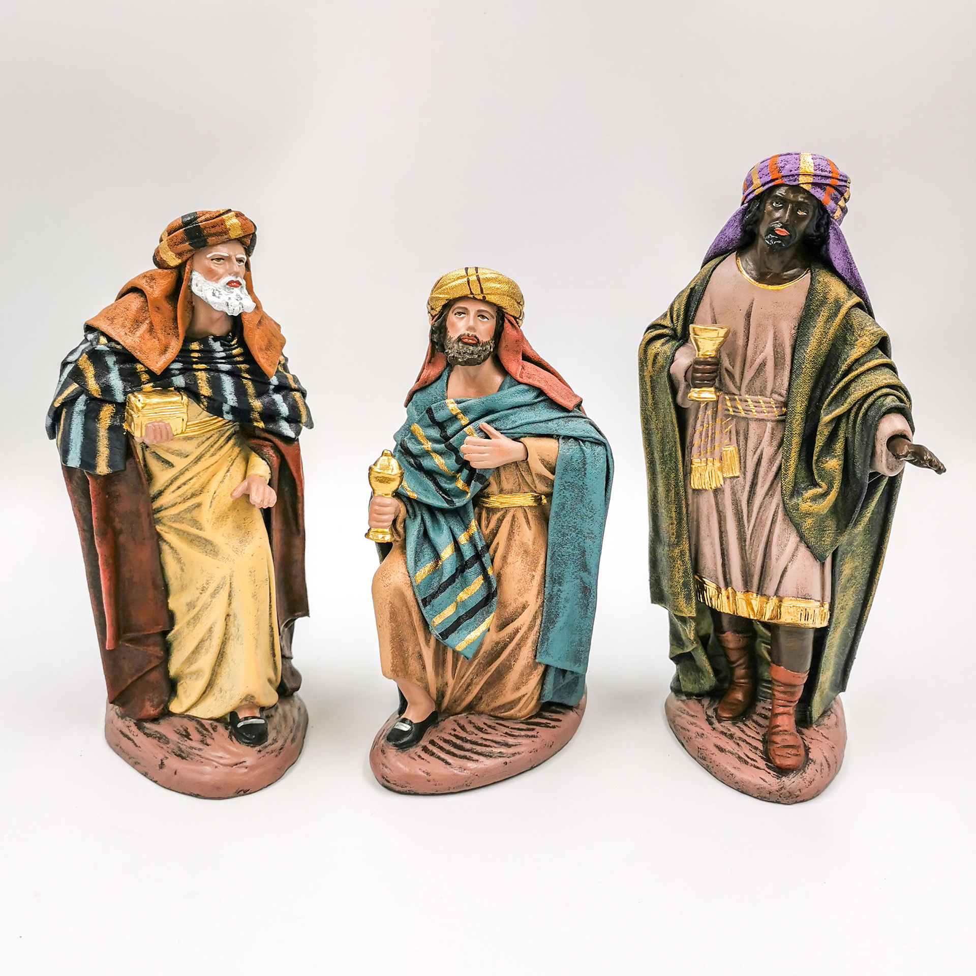 Heilige Drei Könige aus Ton Krippenfiguren von Puig