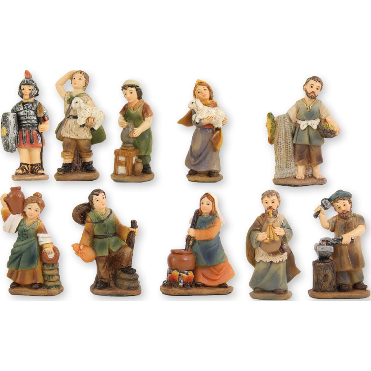 KiBcsLic Mini Krippe, Kleine Figuren, Stall, Heimdekoration